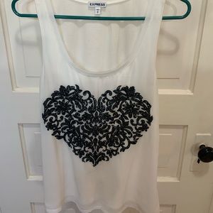 Great tank with a sheer overlay